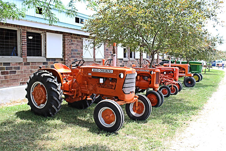 tractors on display at fair